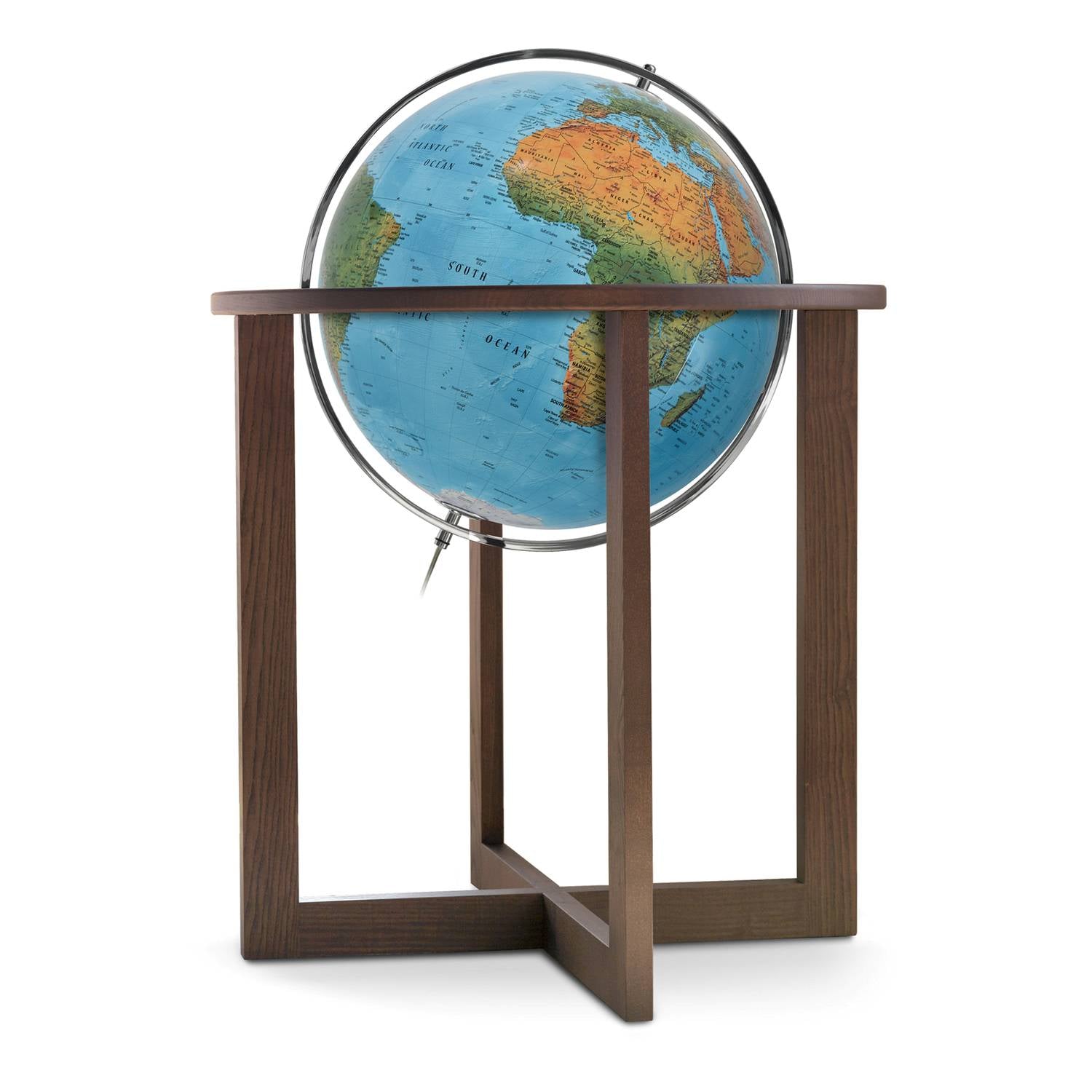 Räthgloben Stand-Leuchtglobus handkaschiert 50 cm D, beleuchtet