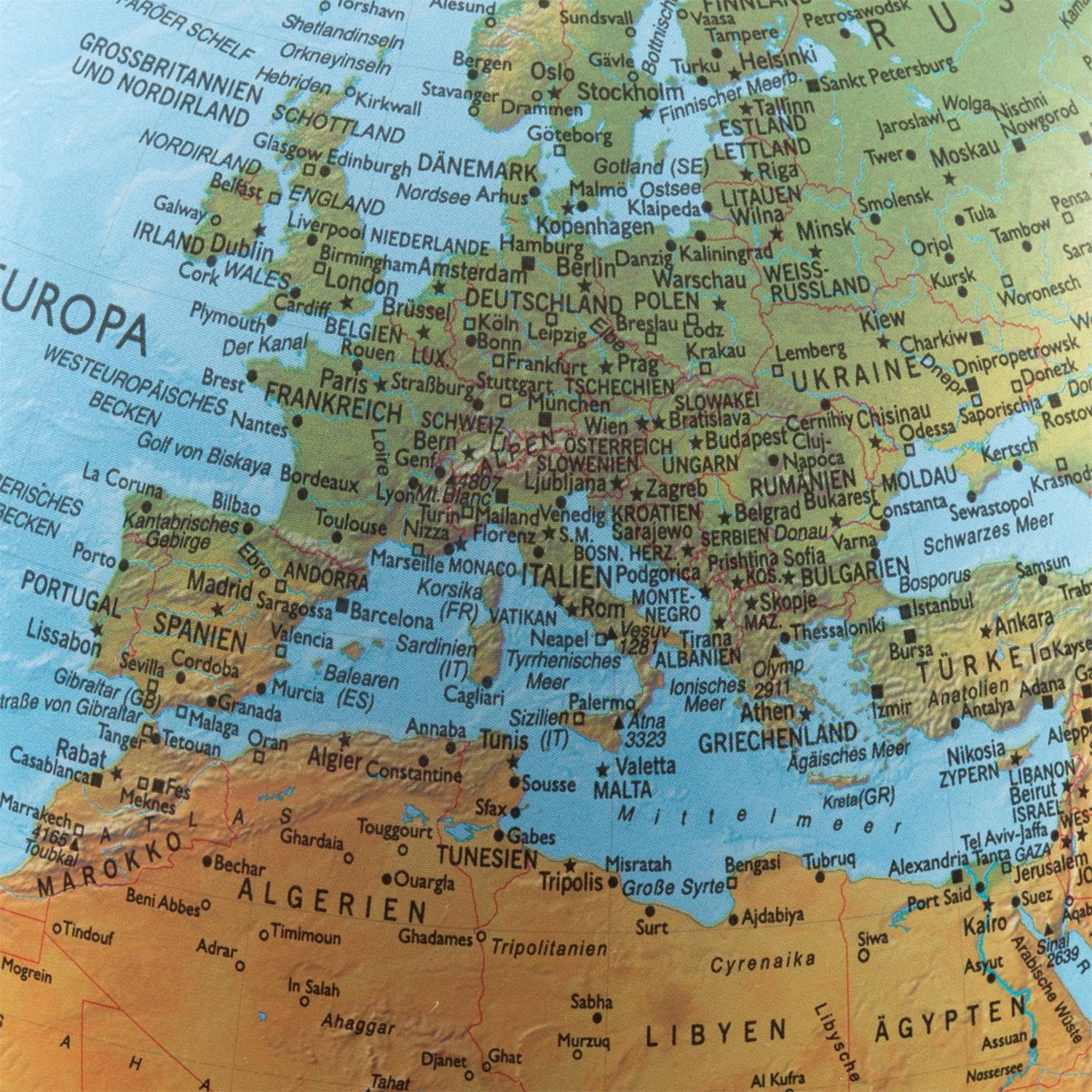 Räthgloben Doppelbild-Leuchtglobus 40 cm, beleuchtet