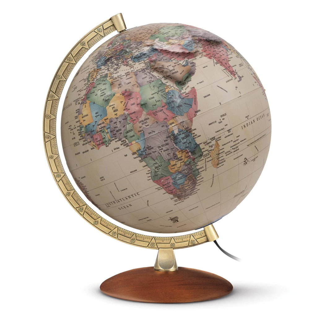 Räthgloben Antique-Style Illuminated Globe 30 cm, detail view