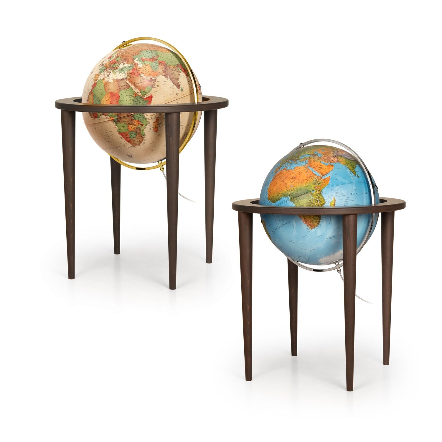Räthgloben Stand-Leuchtglobus 50 cm Hartholzgestell