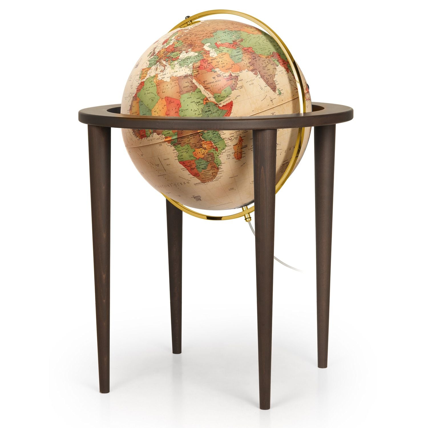 Räthgloben Stand-Leuchtglobus 50 cm Hartholzgestell, Standfuss